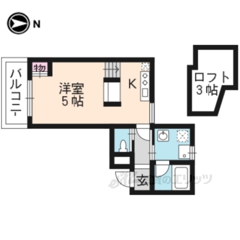 【京都市右京区西院下花田町のマンションの間取り】