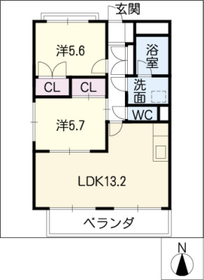 レージュ長久手の間取り