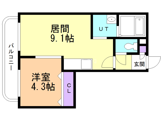 札幌市北区南あいの里のマンションの間取り