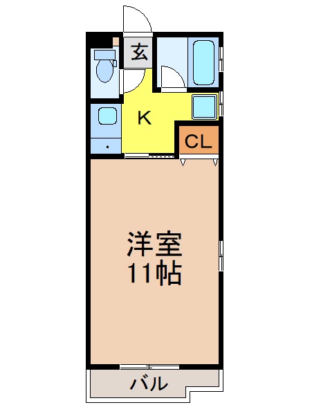 名古屋市昭和区南分町のアパートの間取り