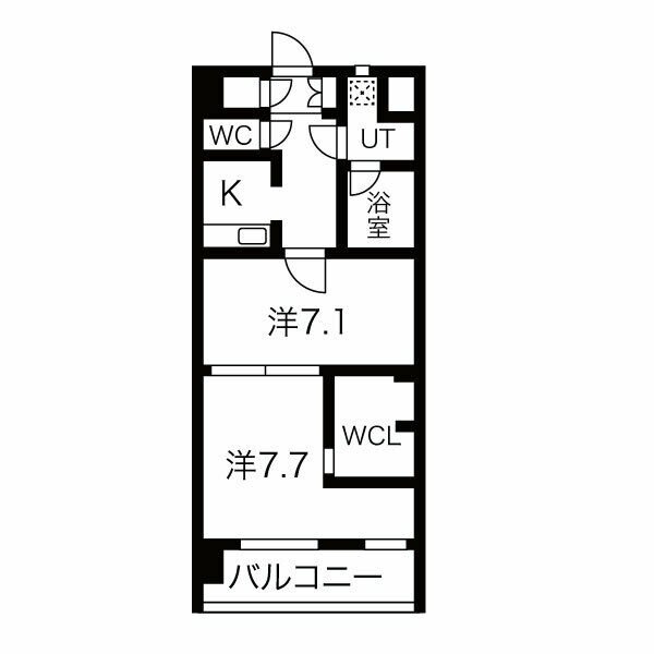 大阪市浪速区浪速東のマンションの間取り