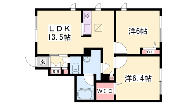 ラグリシーヌ姫路南の間取り