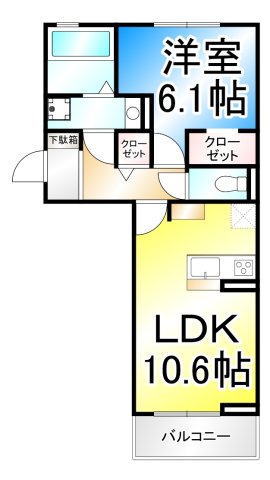 ライフコア南俣の間取り