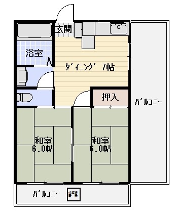 コーポ宝の間取り