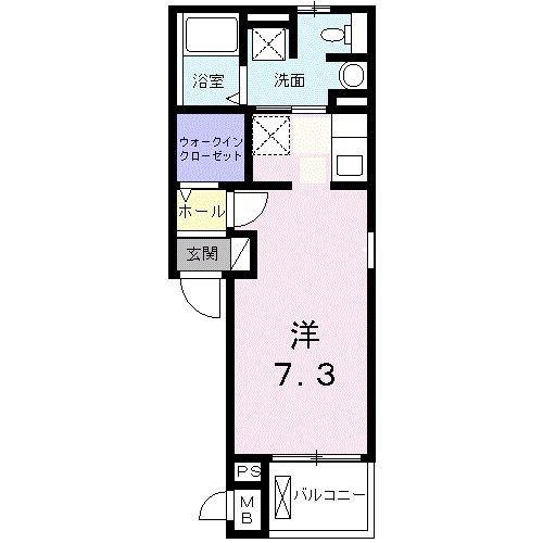 尾張旭市向町のアパートの間取り