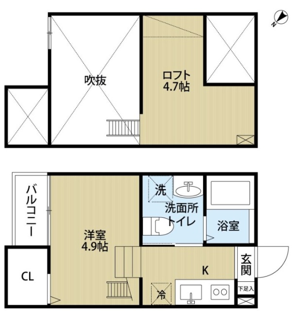 エスポワール堀田(エスポワールホリタ)の間取り