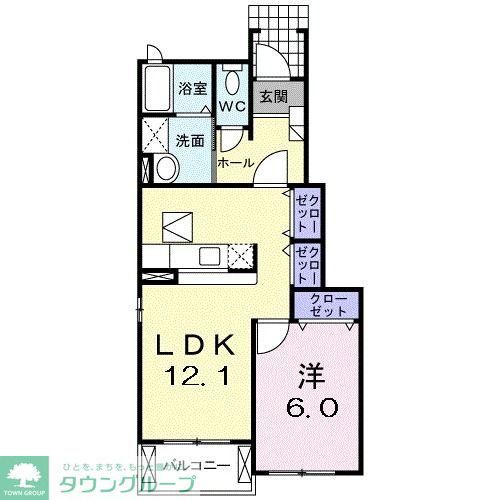 茅ヶ崎市出口町のアパートの間取り