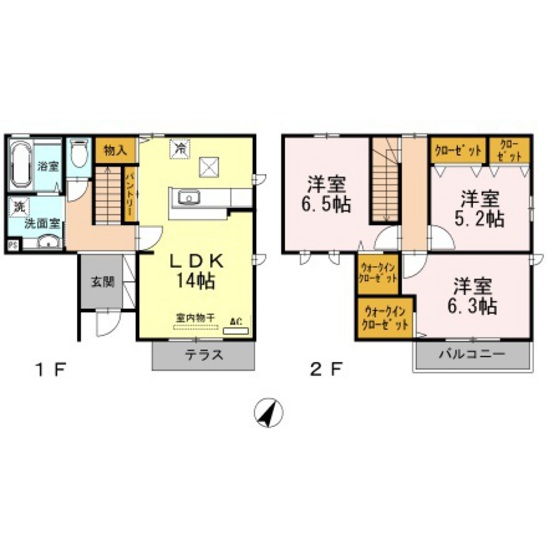 【若葉　Ｂ　戸建の間取り】