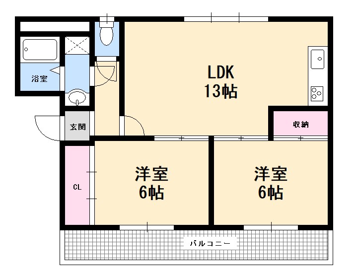 広島市西区庚午南のマンションの間取り