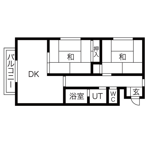 札幌市北区北二十一条西のマンションの間取り