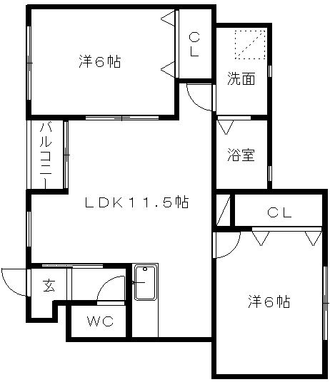 エルシャローム輝の間取り