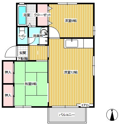 久留米市大石町のマンションの間取り