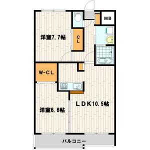 大阪市住之江区御崎のマンションの間取り