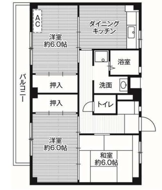 ビレッジハウス菅田3号棟の間取り