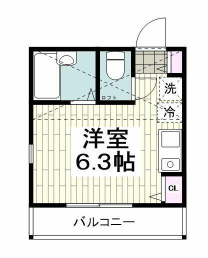 横浜市南区堀ノ内町のアパートの間取り