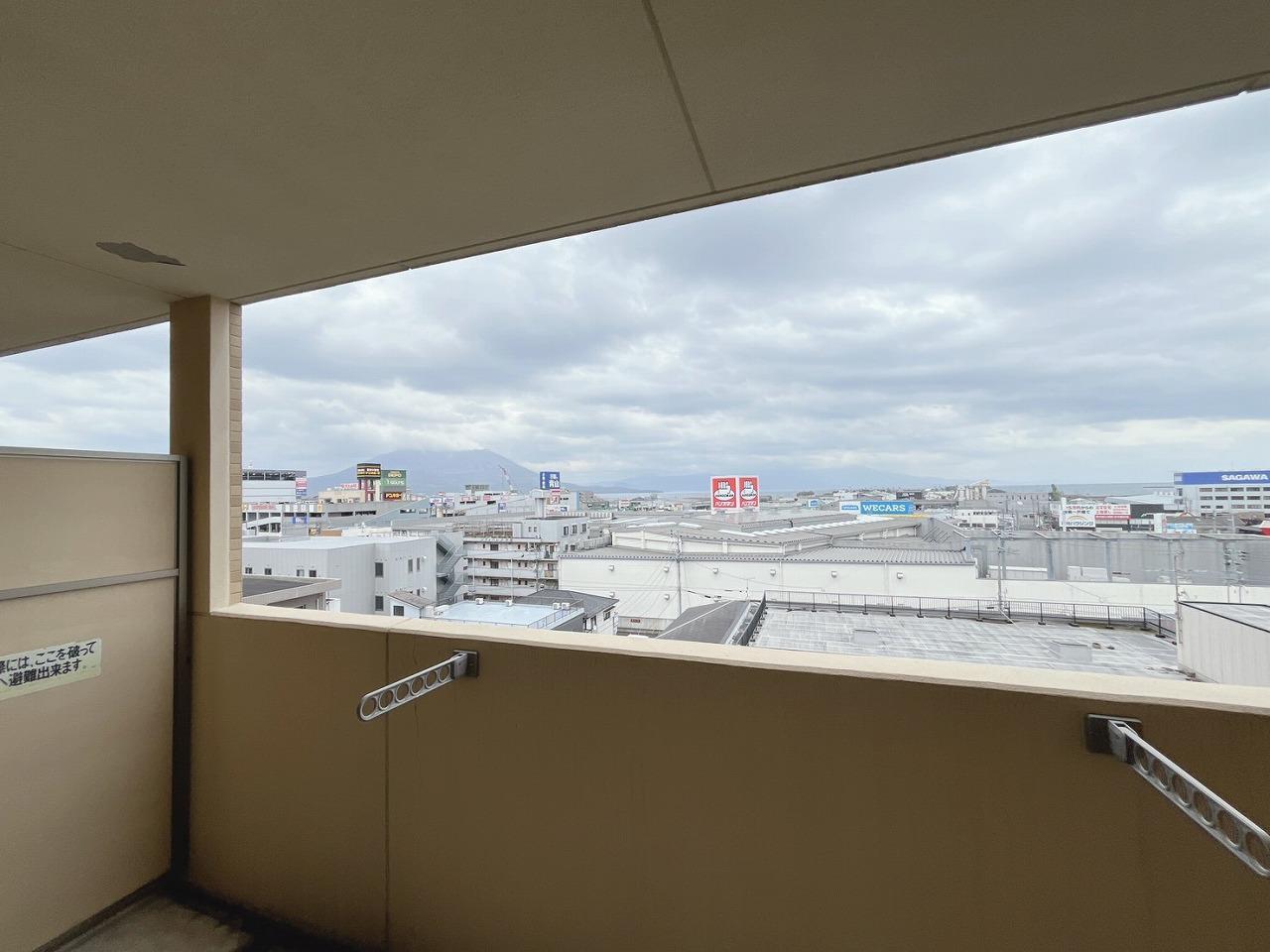 眺望　天気のいい日は桜島も見えます。