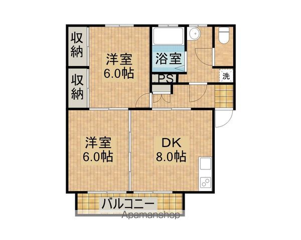 蓼池マンションルビィの間取り写真
