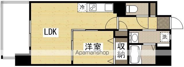 岡山電軌東山本線 城下駅 徒歩7分 6階建 築8年の間取り写真