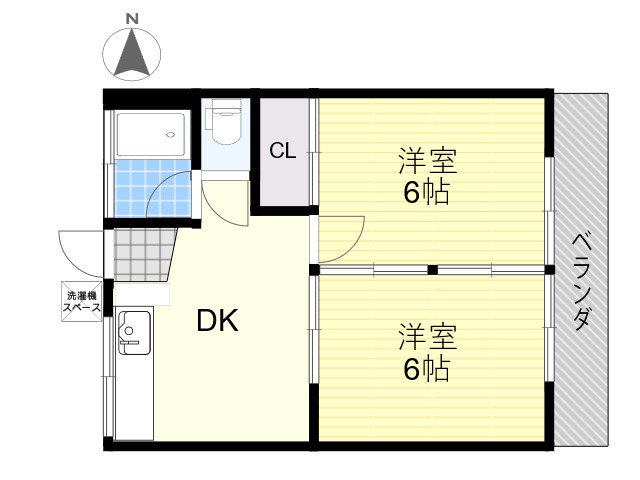 くらしまマンション1の間取り写真