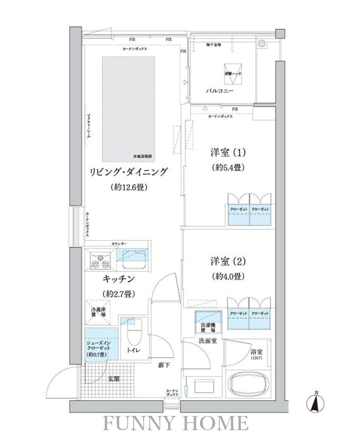 ガーデニエール砧 WESTの間取り写真