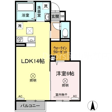 ＪＲ山陽本線 北長瀬駅 徒歩15分 2階建 築6年の間取り写真