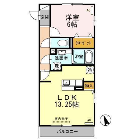 ＪＲ奥羽本線 蔵王駅 徒歩36分 3階建 築14年の間取り写真