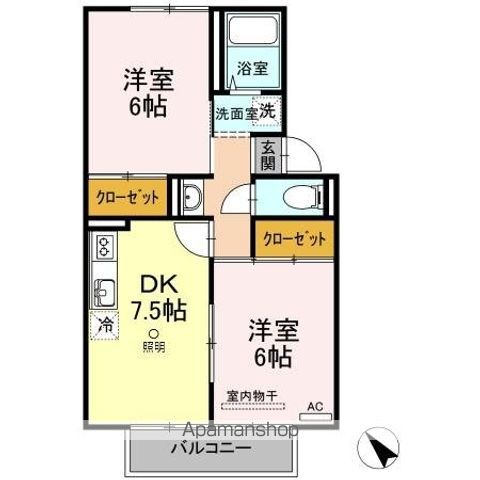 ＪＲ山陽本線 笠岡駅 徒歩43分 2階建 築37年の間取り写真