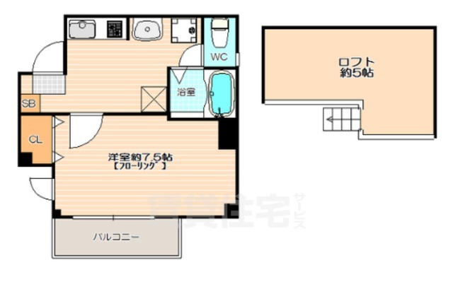 西鉄天神大牟田線 西鉄平尾駅 徒歩9分 4階建 築21年の間取り写真