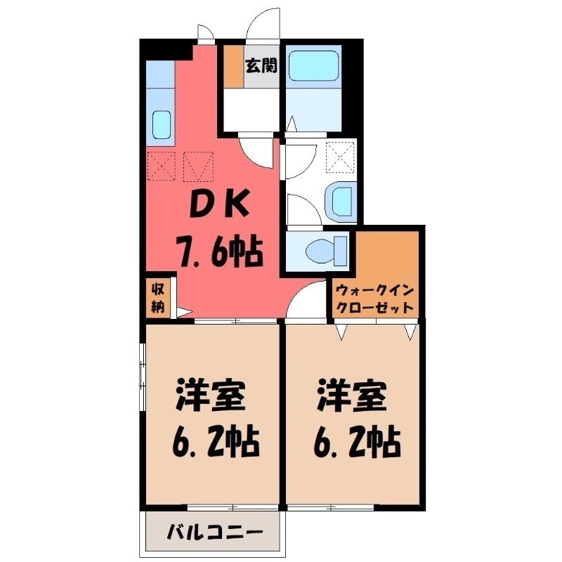 ＪＲ高崎線 吹上駅 徒歩14分 2階建 築22年の間取り写真
