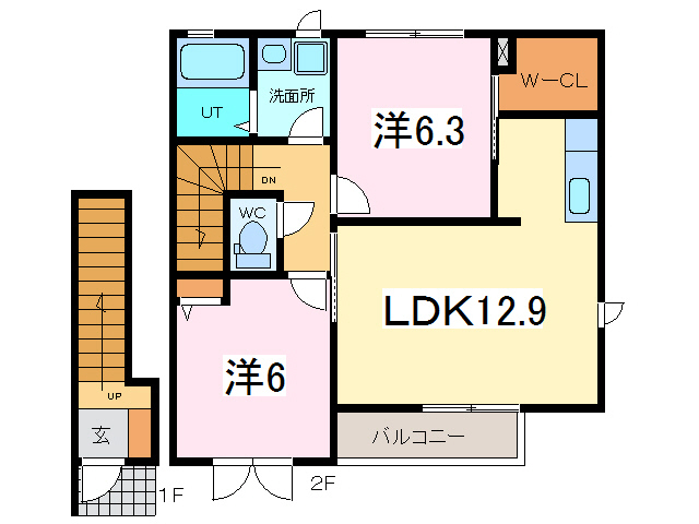 シャーメゾン中央の間取り