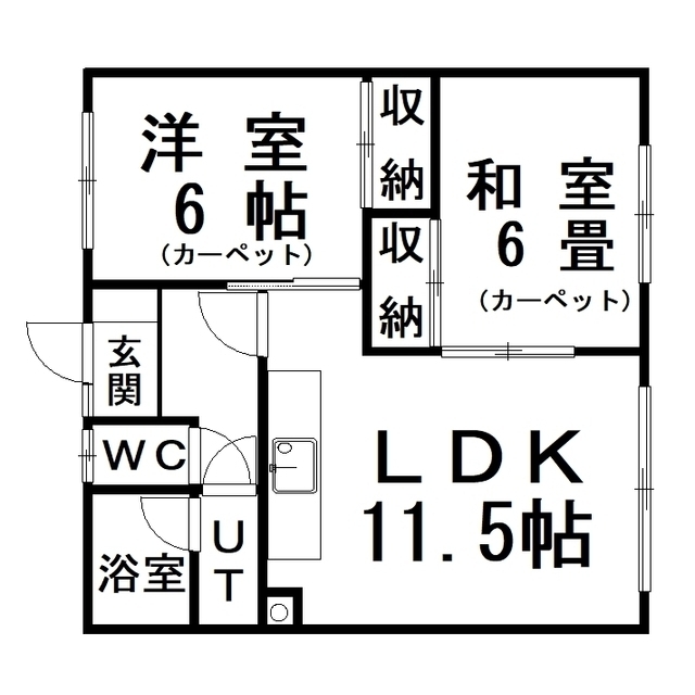 ハイツ田代（愛国西）の間取り