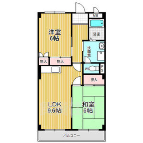 サンパレス緑ケ丘Aの間取り