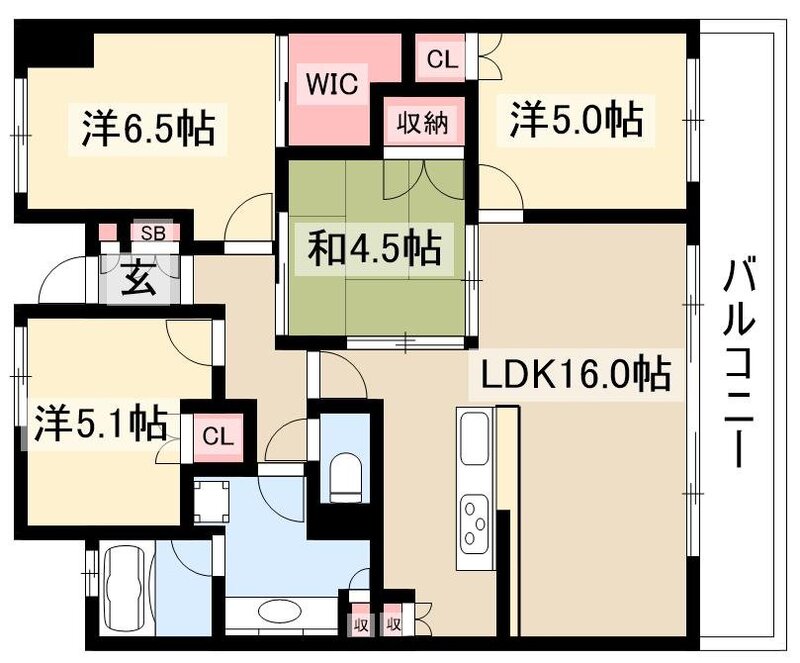 パークアクシス金山WESTの間取り