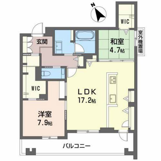 広島市西区三篠北町のアパートの間取り