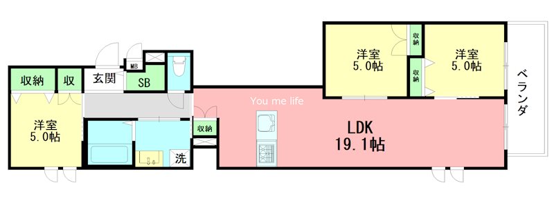 AI・Grandir鎌倉の間取り