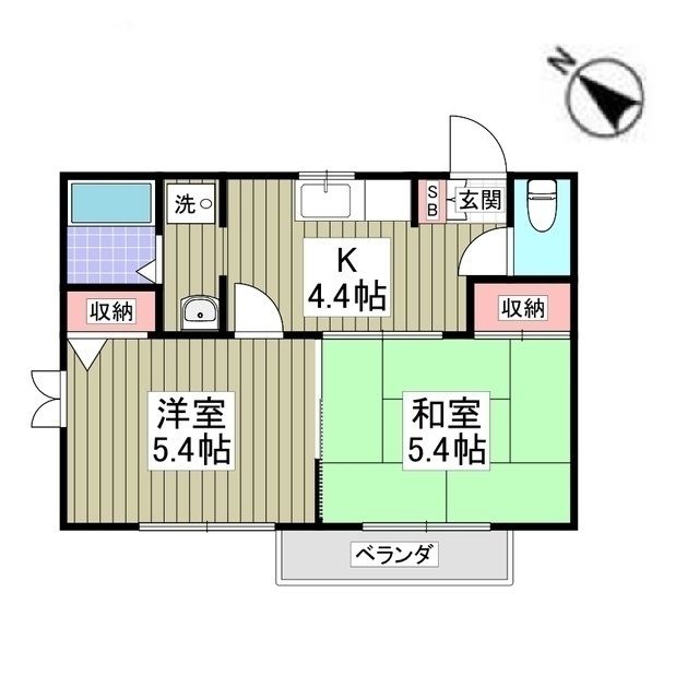 本庄市児玉町吉田林のアパートの間取り