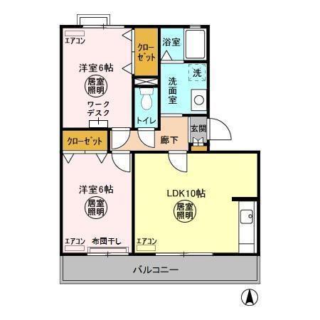 フォレストヒルズDの間取り