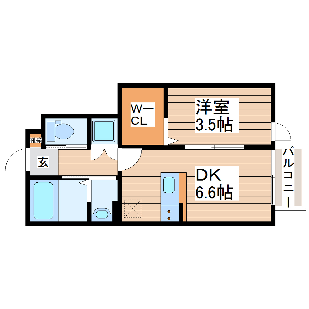 仙台市太白区中田町のアパートの間取り