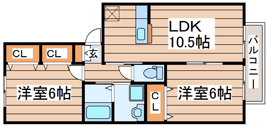 クレール桜木の間取り