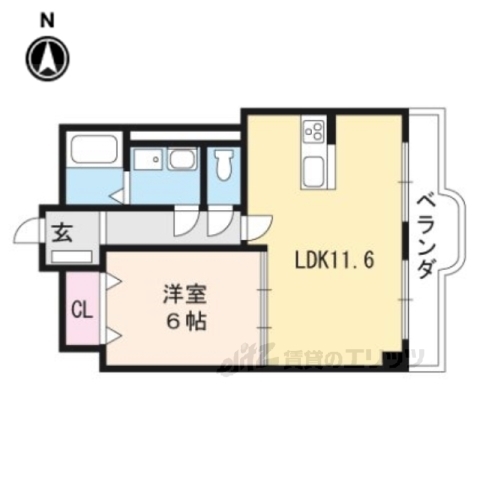 守山市吉身のマンションの間取り