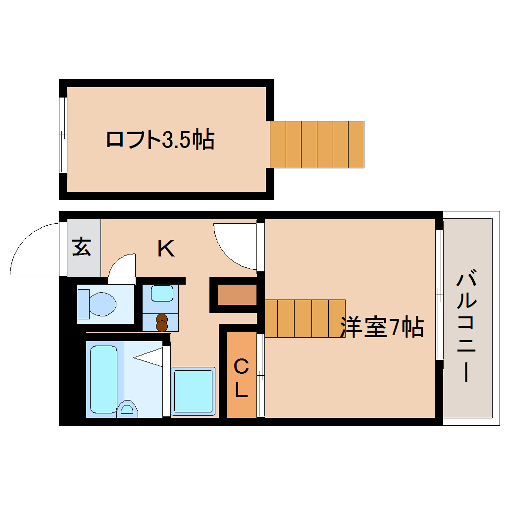 奈良市佐保台西町のマンションの間取り