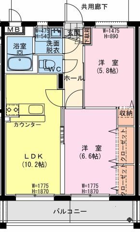 （仮称）日向・永江町2丁目マンションの間取り