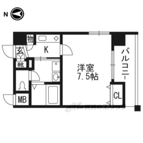 プレサンス京都三条大橋雅殿の間取り