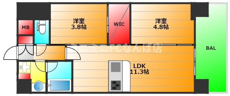 アーバネックス新町IIの間取り