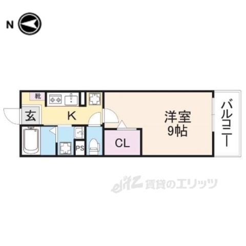 香芝市五位堂のアパートの間取り