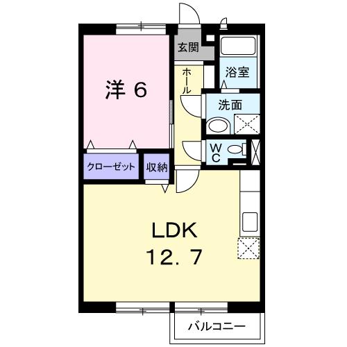 高松市国分寺町国分のアパートの間取り