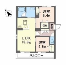 倉敷市片島町のアパートの間取り