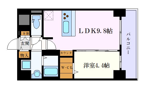 プレサンス丸の内アドブルの間取り