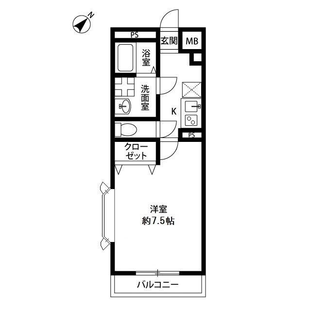 【アンプルールフェール東浅川の間取り】