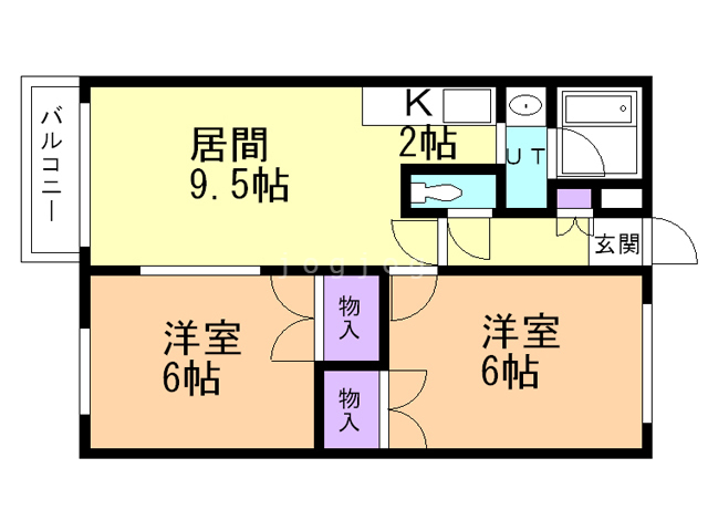 シャトー八軒の間取り